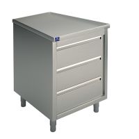 Mastro Schubladenblock mit 3 Schubladen GN 1/1 – Profi-Serie