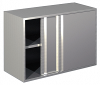 KBS Wandhängeschrank mit Schiebetüren B 1000 x T 400 x H 650 mm – Profi-Serie