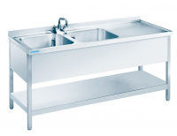 Chromonorm Spültisch 2 Becken – Profi-Serie